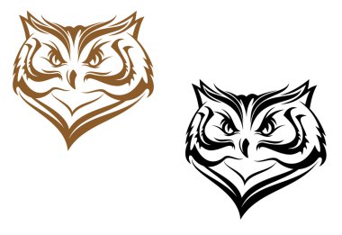 Owl head clipart