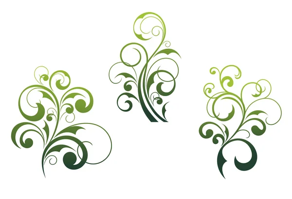 Éléments et motifs floraux — Image vectorielle