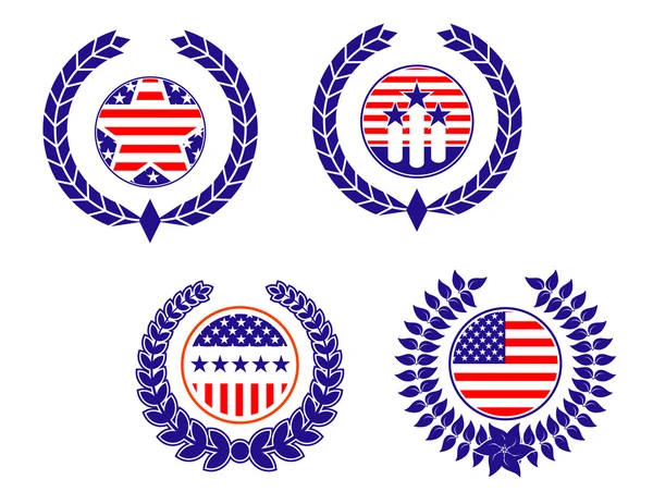 Americká vlastenecké symboly — Stockový vektor
