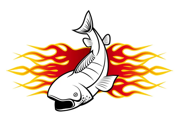 Fisch-Tätowierung — Stockvektor