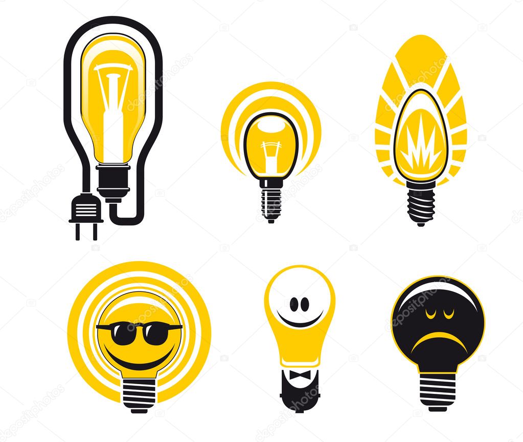 Light bulbs symbols