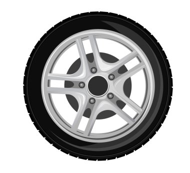 Wheel and tire clipart