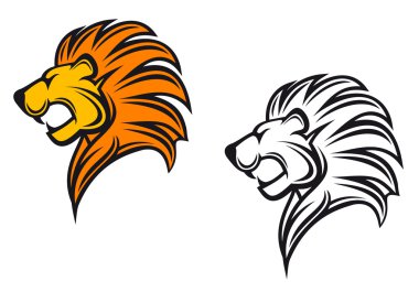 Lion head clipart