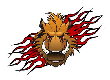 Wild boar tattoo clipart