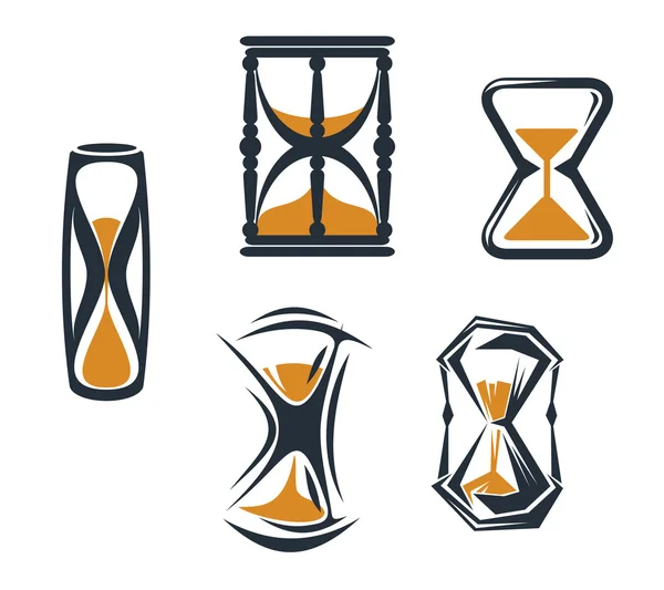Sandglass szimbólumok — Stock Vector