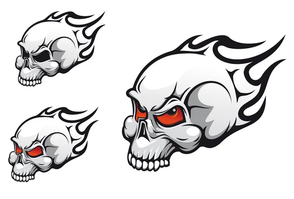 Evil skulls — Stock Vector