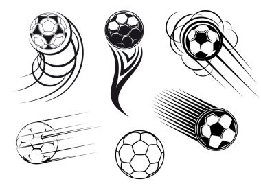Football and soccer symbols and mascots clipart