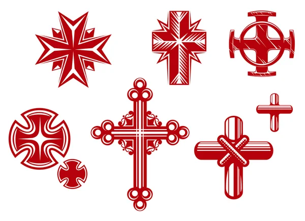 Náboženské kříže — Stockový vektor