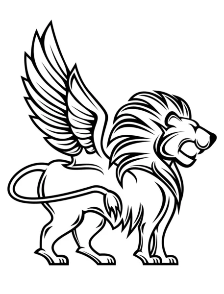 Heraldiska lejon — Stock vektor
