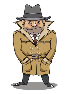 Detective agent or spy man clipart