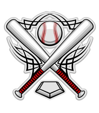 Color baseball emblem clipart