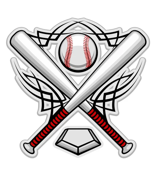 Baseball-Emblem in Farbe — Stockvektor