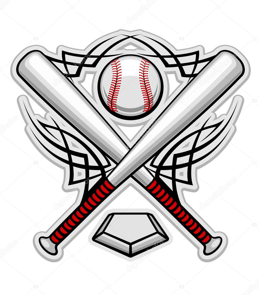 Color baseball emblem