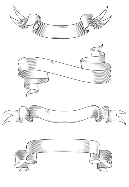 Medieval ribbons — Stock Vector