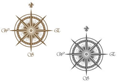 Medieval compass clipart