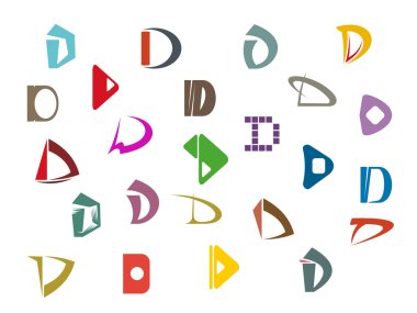 Alphabet letter D clipart