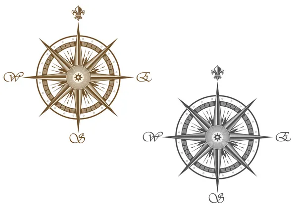Medeltida kompass — Stock vektor