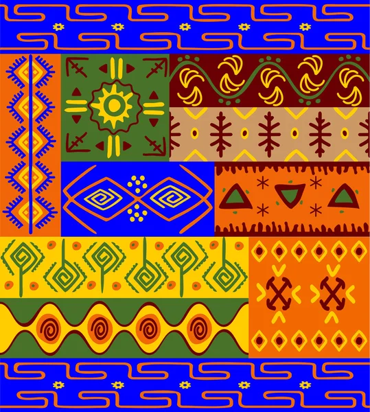 Modèles ethniques et ornements — Image vectorielle
