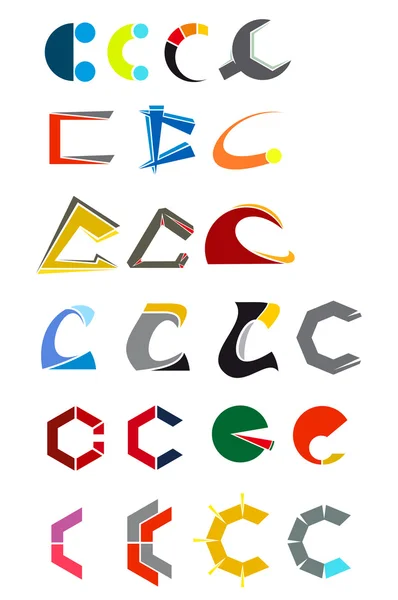 Алфавитная буква C — стоковый вектор
