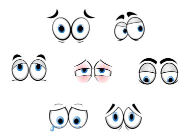 Cartoon funny eyes clipart