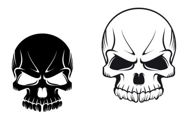 Skulls tattoos clipart