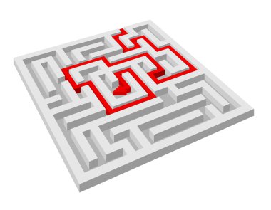 Labyrinth - maze puzzle without exit clipart