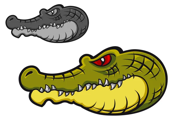 Danger cartoon crocodile — Stock Vector