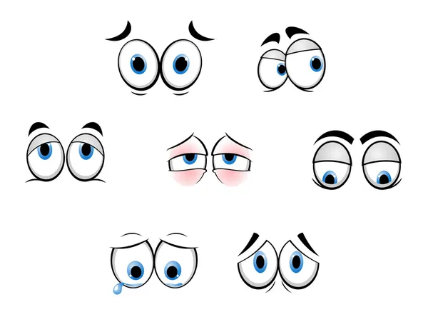 Cartoon funny eyes — Stock Vector