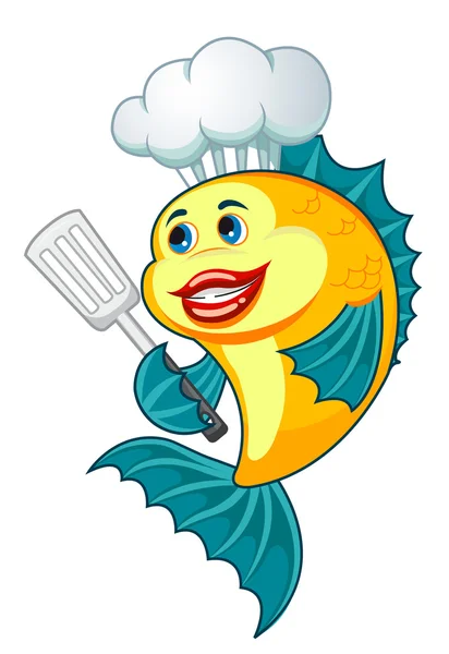 煮熟的鱼 — 图库矢量图片