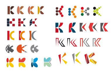 Alphabet letter K clipart