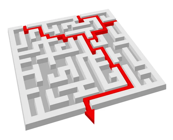 Labyrinth - Labyrinth-Rätsel — Stockvektor