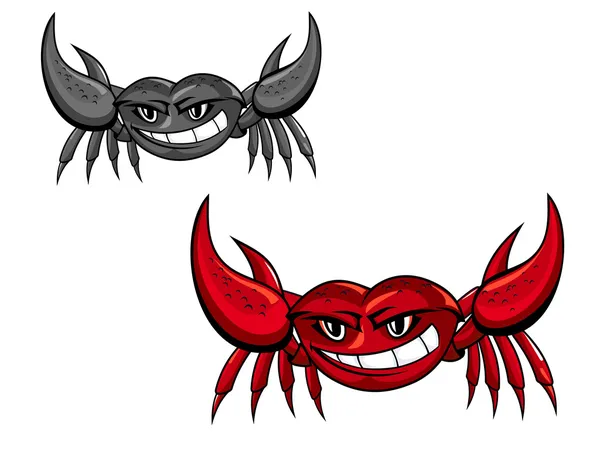 Red crab with claws — Stockvector