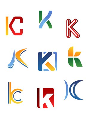 Alphabet letter K clipart