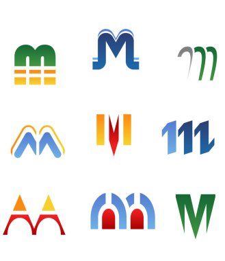 Alphabet letter M clipart