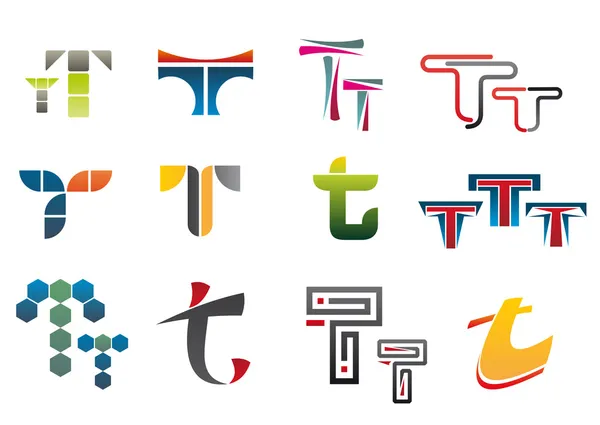 Símbolos de la letra T — Archivo Imágenes Vectoriales