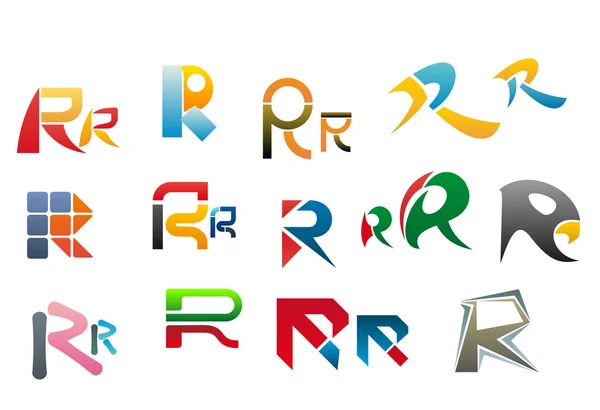 Letra del alfabeto R — Vector de stock