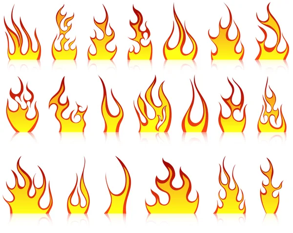 Σύνολο εικονιδίων πυρκαγιάς — Διανυσματικό Αρχείο