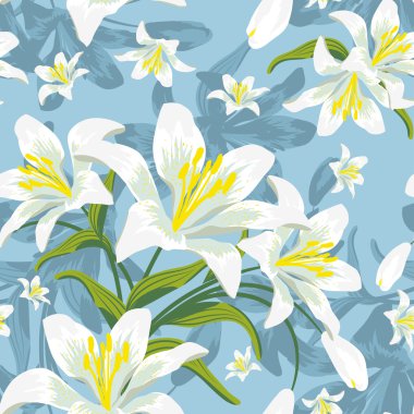 seamless floral pattern clipart