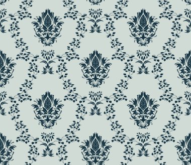 seamless damask pattern clipart