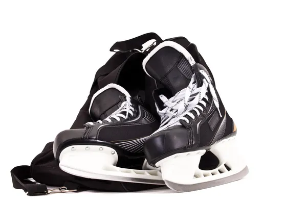 하 키 스케이트의 쌍을 위한 가방 — 스톡 사진