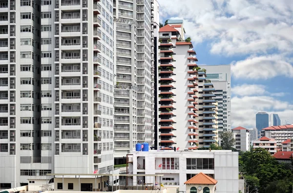 stock image Modern buildings over blue sky background