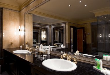 Luxury bathroom interior clipart