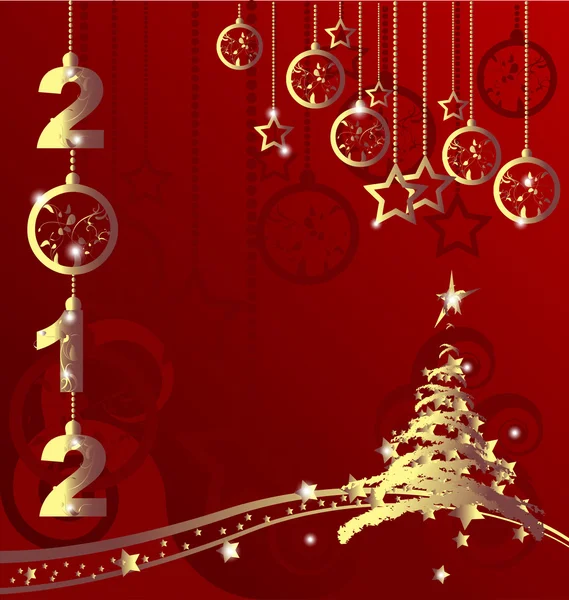 Feliz Natal e Feliz Ano Novo — Vetor de Stock