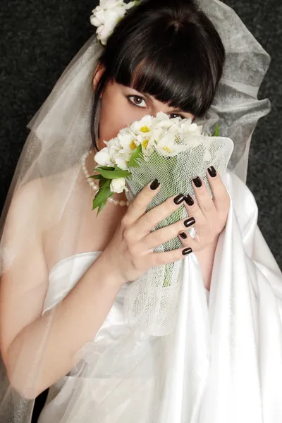 Bride with the bouquet — Stock Photo, Image