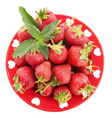 Strawberries on the plate