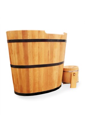 Wooden oak barrel clipart