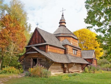 Old wooden church clipart