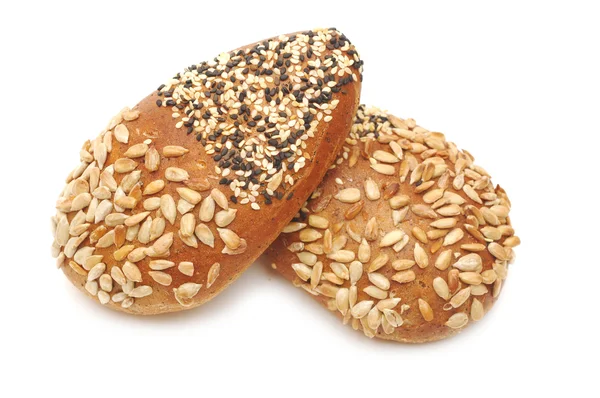 白い背景の上に新鮮なパン — ストック写真
