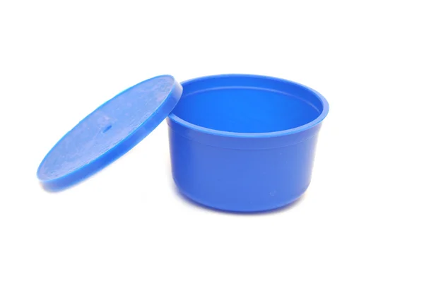 Blaue Plastikdose — Stockfoto