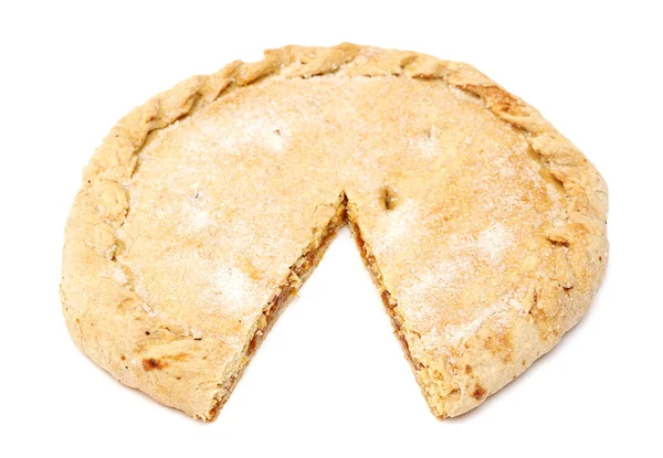 Βερίκοκα γλυκιά πίτα απομονωθεί λευκό φόντο — Φωτογραφία Αρχείου